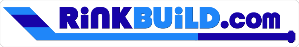 Logo with bold blue letters and a blue underline.