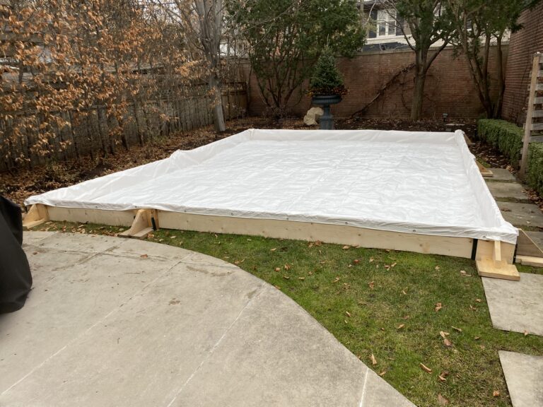 Backyard ice rink installed by Rinkbuild across Toronto and GTA neighbourhoods